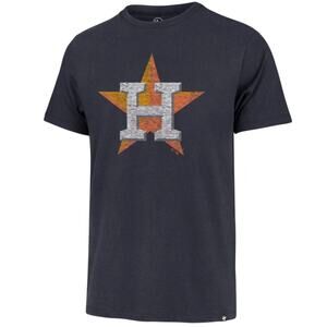 '47 Men's Houston Astros Premium Franklin T-Shirt Blue Size Small Baseball MLB